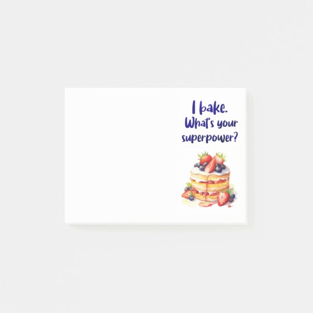Sweet cake design  post-it notes (Front)