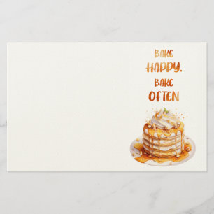 Sweet cake design stationery