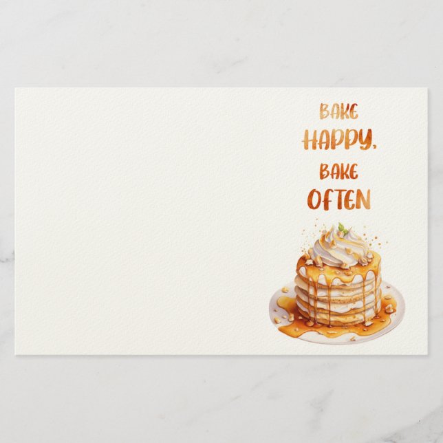 Sweet cake design  stationery (Front)