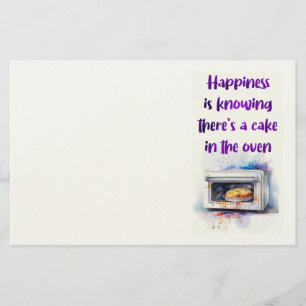 Sweet cake design stationery
