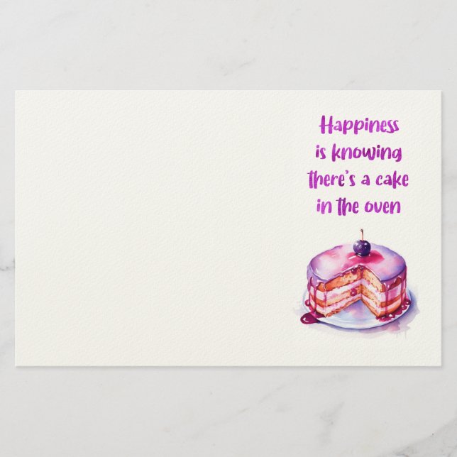 Sweet cake design  stationery (Front)