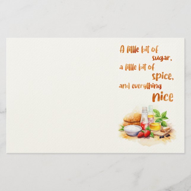 Sweet cake design  stationery (Front)