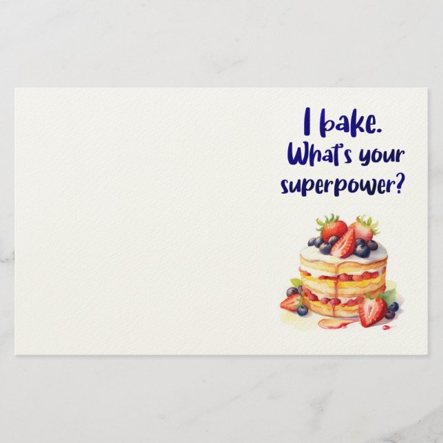 Sweet cake design  stationery (Front)