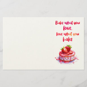 Sweet cake design stationery