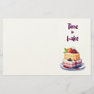 Sweet cake design stationery