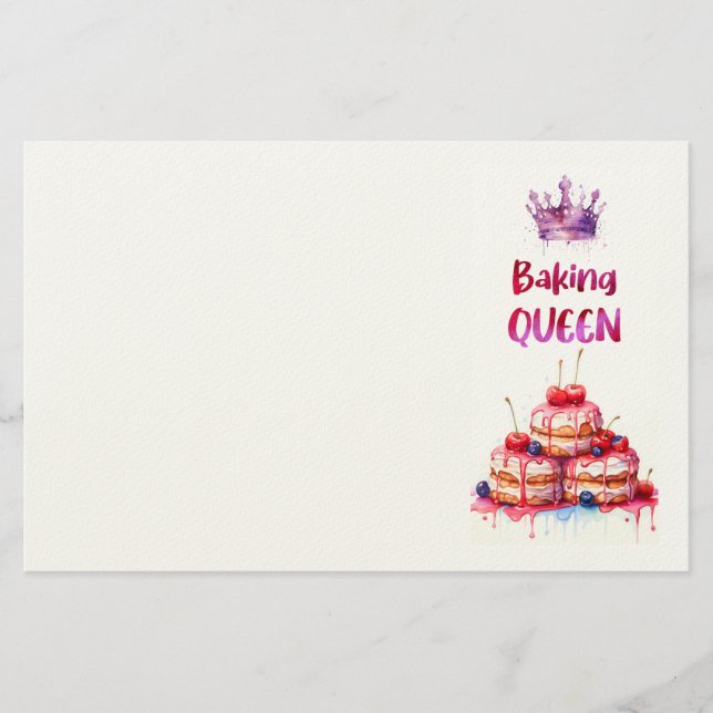 Sweet cake design  stationery (Front)