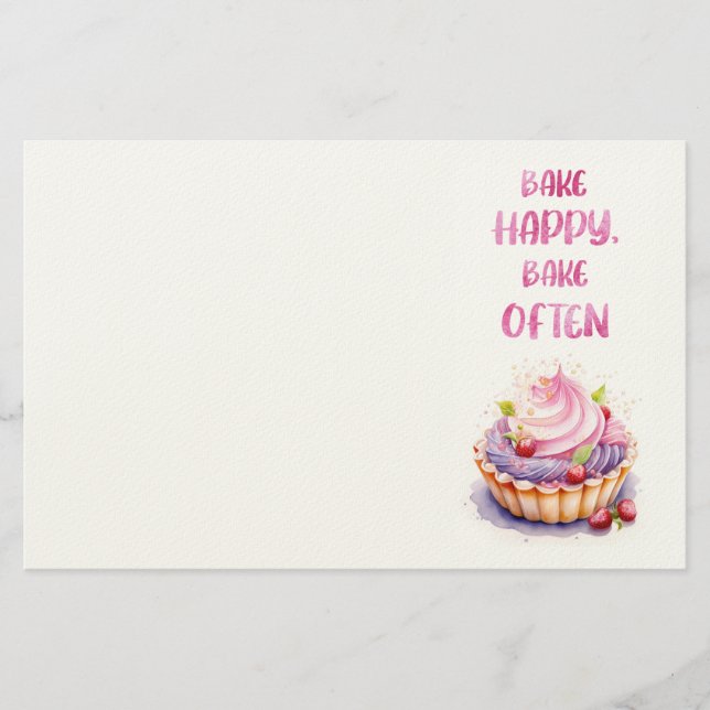 Sweet cake design  stationery (Front)
