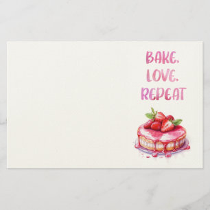 Sweet cake design stationery