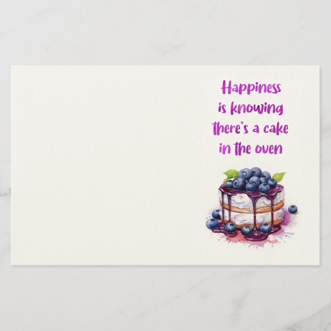 Sweet cake design  stationery (Front)