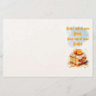 Sweet cake design stationery