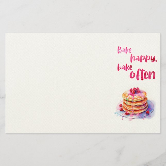 Sweet cake design  stationery (Front)