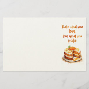 Sweet cake design stationery