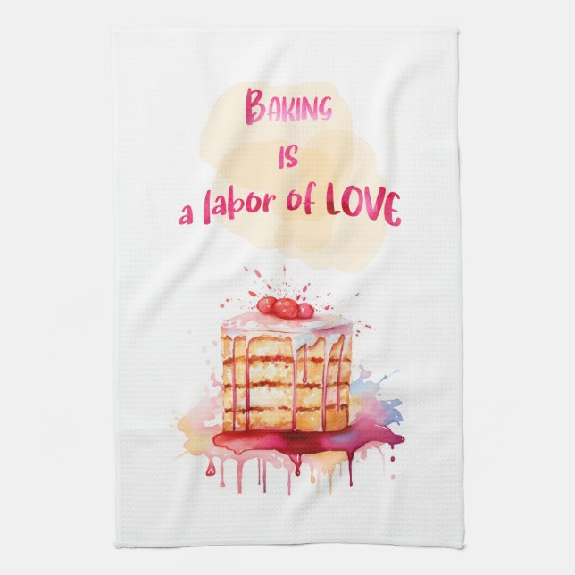 Sweet cake design tea towel (Vertical)