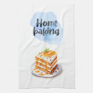 Sweet cake design tea towel