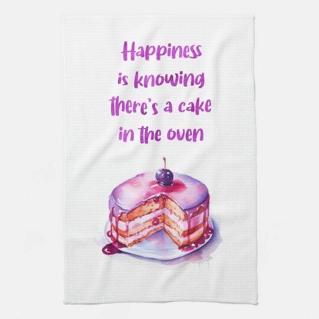 Sweet cake design tea towel (Vertical)