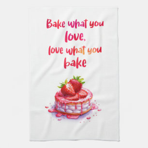 Sweet cake design tea towel