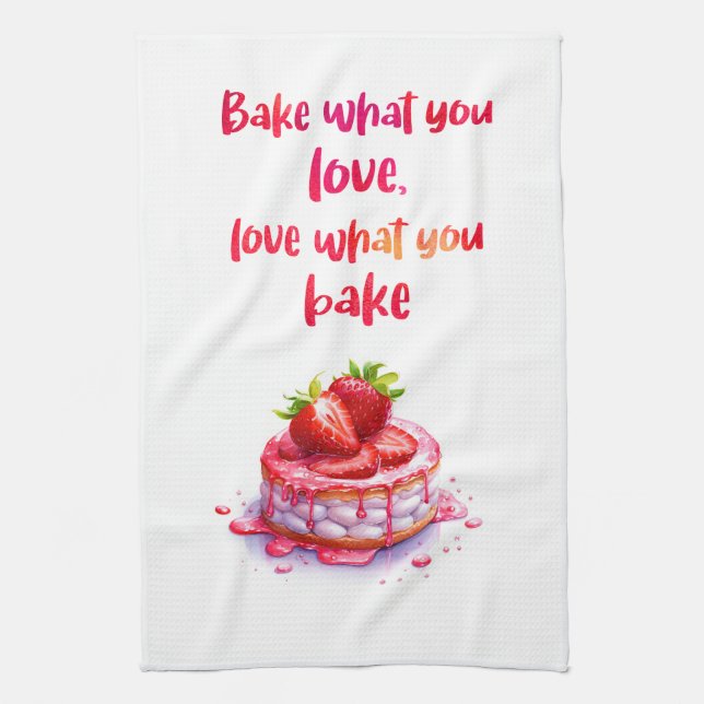 Sweet cake design tea towel (Vertical)