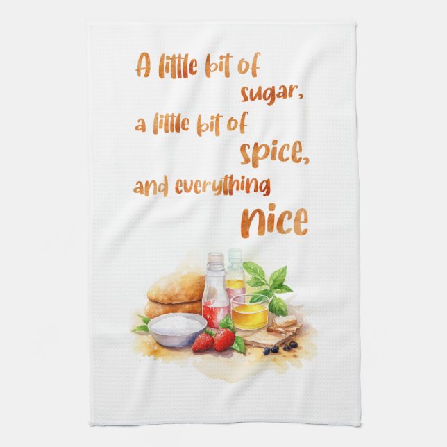 Sweet cake design tea towel (Vertical)