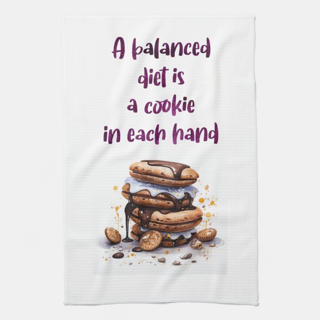 Sweet cake design tea towel (Vertical)