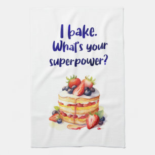 Sweet cake design tea towel