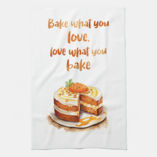 Sweet cake design tea towel