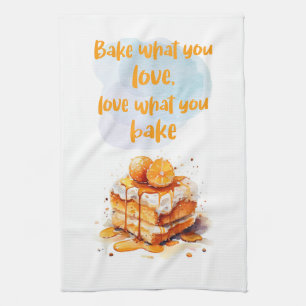 Sweet cake design tea towel