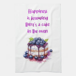 Sweet cake design tea towel