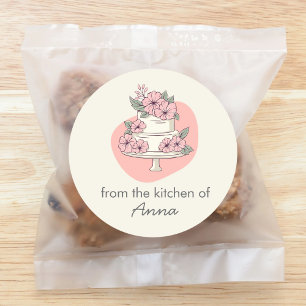 Sweet Cake From The Kitchen of add name Classic Round Sticker