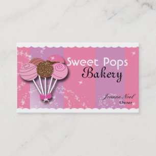 Sweet Cake Pop Bakery Bake Shop Business Card