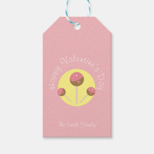 Sweet Cake Pop Valentines  Pink    Gift Tags