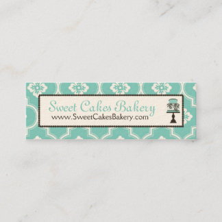 Sweet Cake Skinny Business Card Turq CR