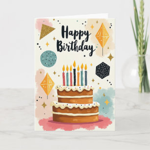 Sweet Cake Sprinkles Birthday Card
