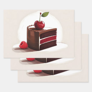 Sweet Cake Wrapping Paper Sheet