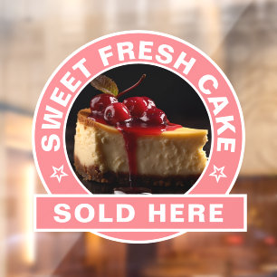 Sweet Cakes Available Shop Window Cling
