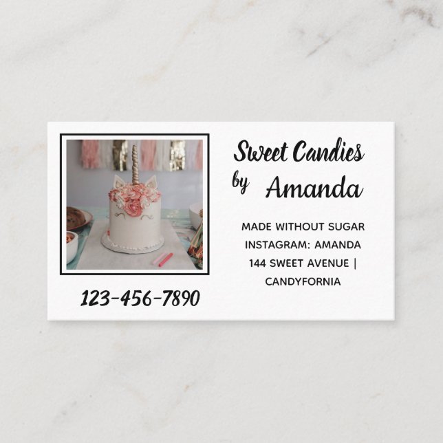 Sweet Candies By Business Card (Front)