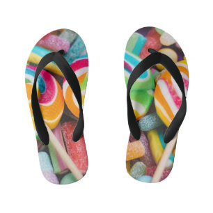 sweet candies kid's flip flops