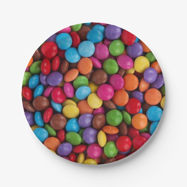 Sweet candies paper plate (Front)