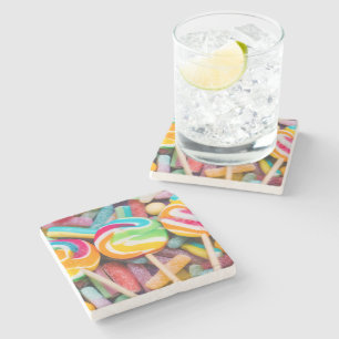 sweet candies stone coaster
