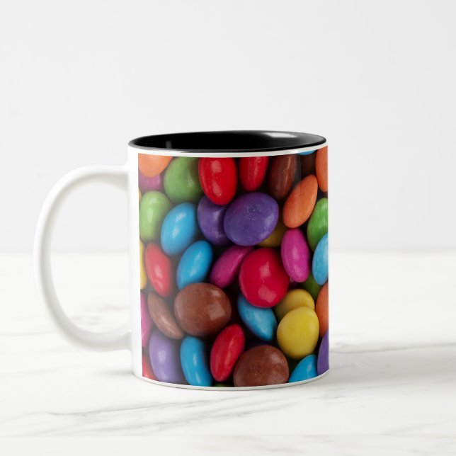Sweet candies Two-Tone coffee mug (Left)