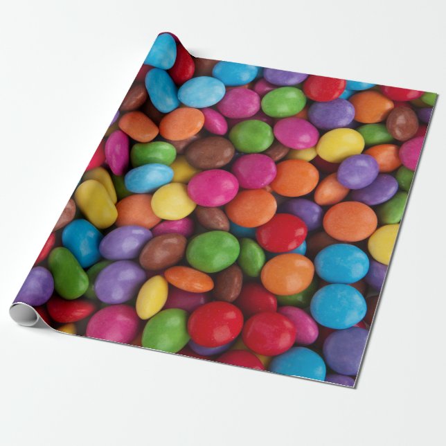 Sweet candies wrapping paper (Unrolled)
