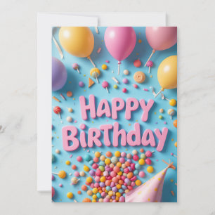 Sweet Candy Birthday Card