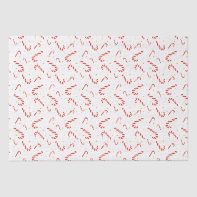 Sweet Candy Cane Christmas  Tissue Paper (Front)