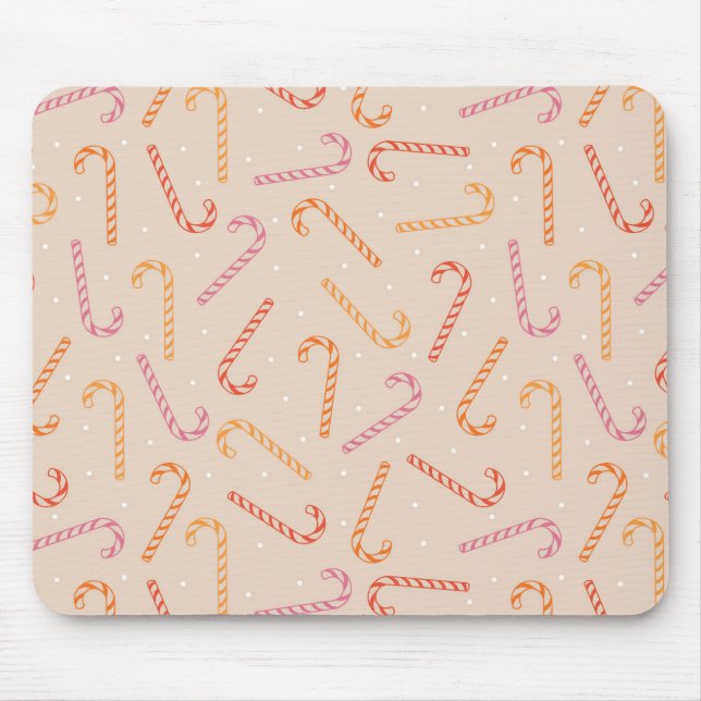 Sweet candy cane pattern mouse mat (Front)