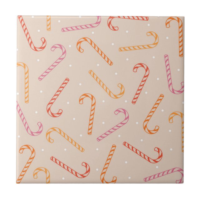 Sweet candy cane pattern tile (Front)