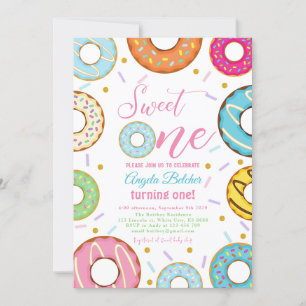 Sweet Candy Celebration Sweet One Birthday Invitation