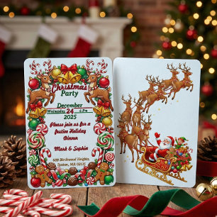 Sweet Candy Christmas Treats Invitation