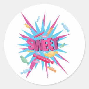 Sweet Candy  Classic Round Sticker
