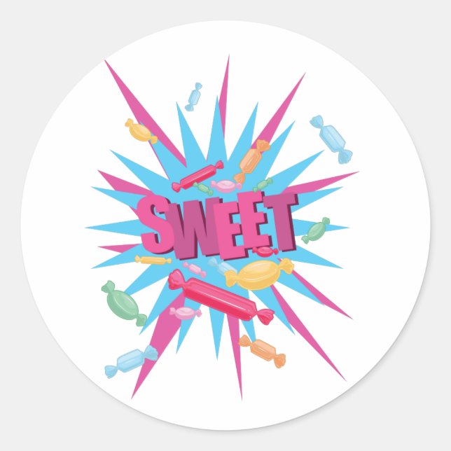 Sweet Candy  Classic Round Sticker (Front)