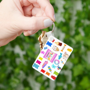 Sweet Candy Collage Acrylic Keychain
