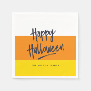 Sweet Candy Corn Happy Halloween Napkin